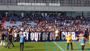 Oldham to ban fans who invaded pitch during defeat that confirmed relegation