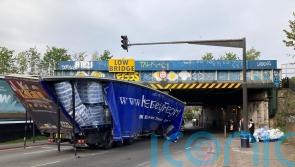 Lorry hits the skids as bridge incident sends loo roll flying