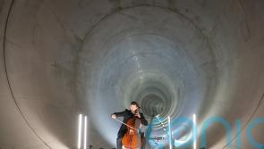 Musician performs inside London’s ‘Super Sewer’ to mark end of tunnelling