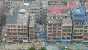 Nine arrested after building collapse in central China