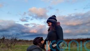 Ex-paratrooper welcomes baby boy with woman he met walking UK coast for charity