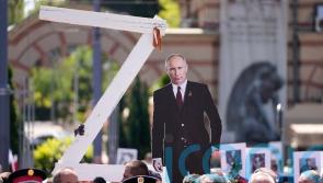 ‘Z’ sign shown off as Serbs stage pro-Russia marches amid Victory Day ceremonies
