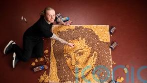 Food artist creates Alesha Dixon portrait with chocolate digestives and Hobnobs