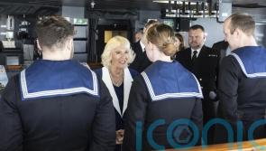 Camilla given tour of aircraft carrier HMS Prince of Wales