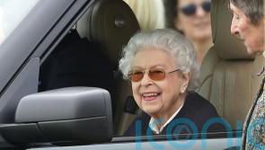 Smiling Queen arrives at Royal Windsor Horse Show