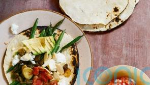 Thomasina Miers’ blistered green bean tacos with tomato pico recipe