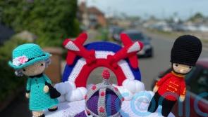 Crafters pick up crochet hooks to decorate post boxes ahead of Queen’s Jubilee