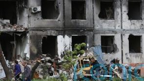Russia presses Donbas offensive as Polish leader visits Kyiv
