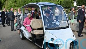 The Queenmobile: Queen uses buggy to visit Chelsea Flower Show