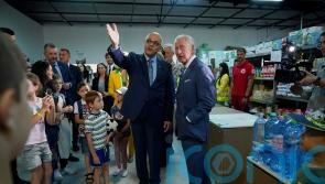 Charles meets Ukrainians at Romanian refugee centre