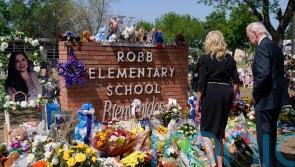 Biden visits memorial to victims of Texas school shooting