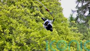 Frenchman begins world bungee jump record challenge off Scottish bridge