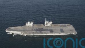 Royal Navy sailors spell out Jubilee message to Queen on carrier flight deck