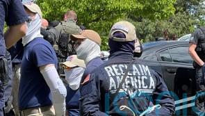 Members of white supremacist group arrested near US pride event