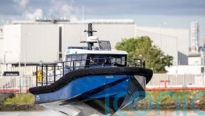 Zero emissions hydrofoil ‘flying’ workboat launched