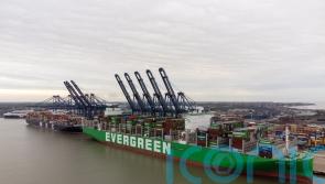 World’s largest cargo ship arrives in UK port