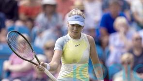 Katie Boulter goes down fighting against Petra Kvitova in Eastbourne