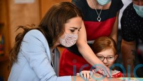 Duchess of Cambridge lends a hand in art session at children’s hospice