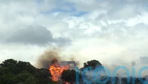 Firefighters tackle blaze at landmark Calton Hill