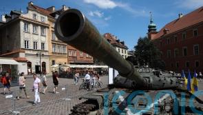 War-damaged Russian weapons go on display in Poland