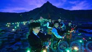 Lumenators create artwork at the Giant’s Causeway