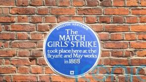 Match Girls’ Strike of 1888 commemorated with blue plaque in east London