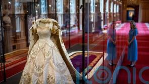Queen’s Coronation gown, robe and glittering jewels on show at Windsor
