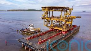 Decommissioned oil rig arrives to be transformed into art installation