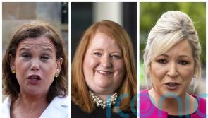 Police investigate effigies of Sinn Fein and Alliance leaders on bonfire