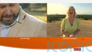 BBC Breakfast’s Jon Kay gets ‘splatted’ by pigeon on air