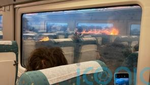 Passengers in Spain get a fright as train stops in wildfire