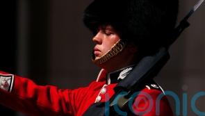Ceremonial guards withdrawn from positions in midday sun as London baked