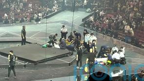 Two dancers hurt after giant video screen falls on to stage in Hong Kong