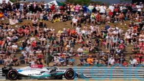 George Russell celebrates first pole of his F1 career