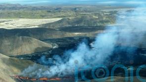 Volcano near Iceland’s main airport erupts again after pause