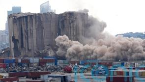 Part of Beirut’s port silos collapse on second anniversary of massive explosion