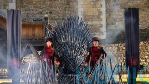 Iron Throne erected outside Tower of London to mark House Of The Dragon launch