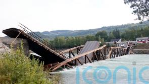 Drivers rescued as bridge in Norway collapses