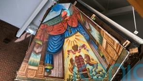 Long-hidden rare synagogue mural restored