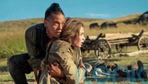 First glimpse of Emily Blunt and Chaske Spencer in new BBC western drama
