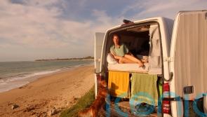 VIDEO: Couple who quit their jobs to become nomads travelling around Europe in a £7,000 van say it’s the best decision they have ever made