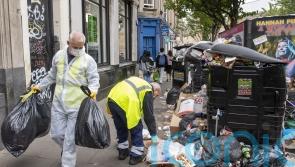 Clean-up operation begins in Edinburgh after bin strike ends