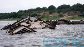 Danube drought reveals Second World War German battleships