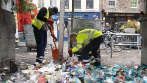 Clean-up starts as waste staff return to work after first wave of strikes