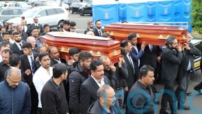 Hundreds gather to mourn ‘inseparable’ best friends who died in lough