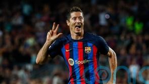 Robert Lewandowski hits hat-trick as Barcelona thrash Viktoria Plzen