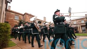 Pageantry and procession in the rain in Hillsborough