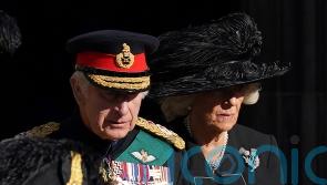 Camilla wears diamond thistle brooch given to her by the Queen