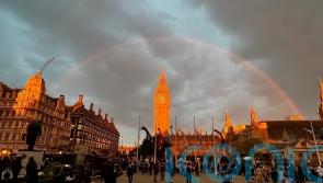 Rainbow appears over Westminster as Queen’s lying in state comes to an end