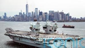 HMS Queen Elizabeth anchors in New York as Truss plans to strengthen UK-US bond
